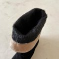 thumbnail image 4 of B91xZ Bottes de Neige pour Femmes Lacées Mi-Mollet Talon Bas Plateforme Épaisse Semelle Crantée, Noir 7.5, 4 of 5