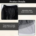 thumbnail image 4 of Falda larga de tul negro de 122 cm, de poliéster, de malla transparente, tutú, maxifaldas de cintura alta, desmontable, para cubrir bikini, vestido de encaje., 4 of 5