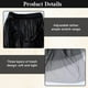 thumbnail image 4 of Falda larga de tul negro de 122 cm, de poliéster, de malla transparente, tutú, maxifaldas de cintura alta, desmontable, para cubrir bikini, vestido de encaje., 4 of 5