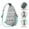 thumbnail image 3 of Artistic Abstract Sling Backpack for Women Men, Trendy Lightweight Crossbody Bag for Hiking and Everyday Use, 3 of 6
