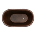 thumbnail image 3 of Premier Copper Products BTS52DB 52 in. Hammered Copper Single Slipper Bathtub, 3 of 3