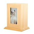 thumbnail image 3 of serony Pet Urn Ash Urns for Dogs Casket Memorial Keepsake Remembrance Funeral Light Wood, 3 of 9