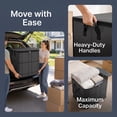 thumbnail image 3 of Extra Large Capacity Storage Bags, Collapsible Moving Storage Bin with Reinforced Handles, Spacious Zippered Organizer for Bedding, Comforters, Clothes & Quilts, Top-Full Opening Design(110L), 3 of 7