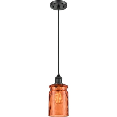 

Matte Black Tone Mini Pendants 5 Wide Turmeric Waterglass Glass Steel/Cast Brass/Glass Medium Base LED 1 Light Fixture