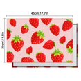 thumbnail image 5 of I Love Strawberries Placemats Set of 6, Flax Linen Wrinkle Free Heat Resistant Table Mats with Fresh Red Berry Design for Sweet Summer Dining Style, 5 of 5