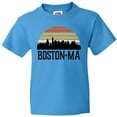 thumbnail image 3 of Inktastic Boston Massachusetts Skyline Sunset Youth T-Shirt, 3 of 5