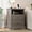 4-Dark Gray, variant on FANRAL Wood Nightstand with Charging Station for Bedroom,Farmhouse End Side Table with 2 Drawers for Living Room,Black Nightstand