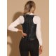 thumbnail image 4 of Bustier para Mujer Top Gótico de Jacquard con Tirantes para Mujer Tank Underbust Corsé Negro XL, 4 of 6