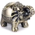 thumbnail image 1 of Cenicero decorativo resistente al viento con tapa, diseño de elefante vintage, para exteriores, interiores Adepaton LKX-1418-1, 1 of 5