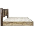 thumbnail image 5 of Montana Woodworks Homestead Wood King Platform Bed with Engraved Moose in Brown, 5 of 8
