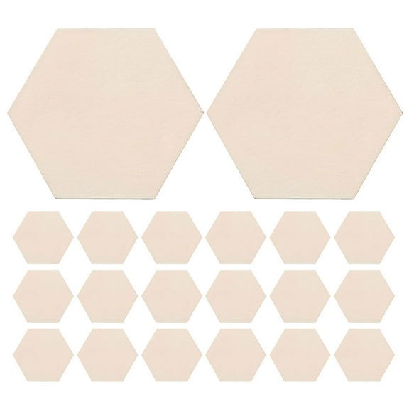 WHAMVOX 100pcs Hexagon Wood Slices For Diy Crafts Diy Wood Ornaments Wooden Hexagon Art Hexagon Wood Blanks Diy Wood Shapes Boards