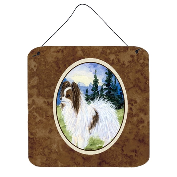 Carolines Treasures SS8975DS66 Papillion Aluminum Metal Wall or Door Hanging Prints, 6 x 6", Multicolor