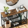 thumbnail image 2 of 4-Tier Sofa Table with Glass Shelf, Industrial Hallway Table, 2 of 2