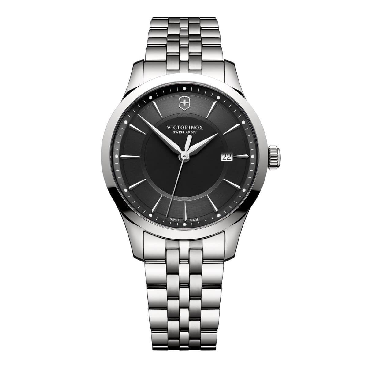 Victorinox Swiss Army 241801 Alliance Men s Watch Silver 40mm Black Dial Walmart