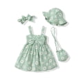 thumbnail image 1 of Vestido SODLON para bebé niña de 3 a 6 m, conjunto de lazo con forma de margarita verde, 1 of 6