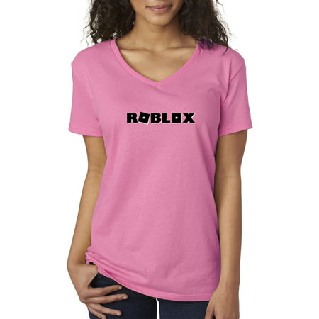Trendy Usa 1168 Womens V Neck T Shirt Roblox Block Logo Game Accent Xs Azalea Pink - ofcpurple glove muscle roblox