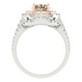 thumbnail image 3 of Clara Pucci 18K White/Rose Gold 1.7825 Synthetic Yellow Moissanite Engraveable Engagement Ring + Wedding Band Set, 3 of 6