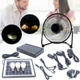 Miumaeov Solar Panel Power Generator Kit Solar Panel Power Storage Generator LED Light Charger Kit with 8" Fan for Home Garden