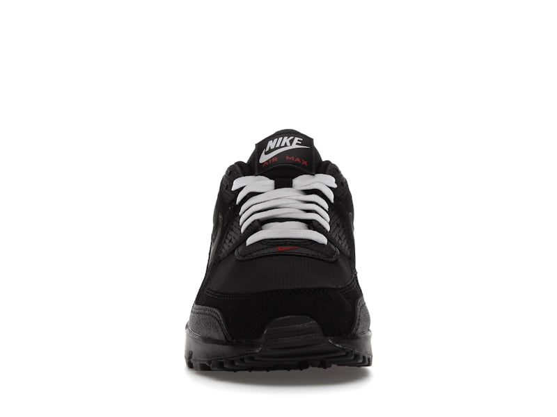 Nike Men's Air Max 90 Black Sport Red Running Shoes, from StockX