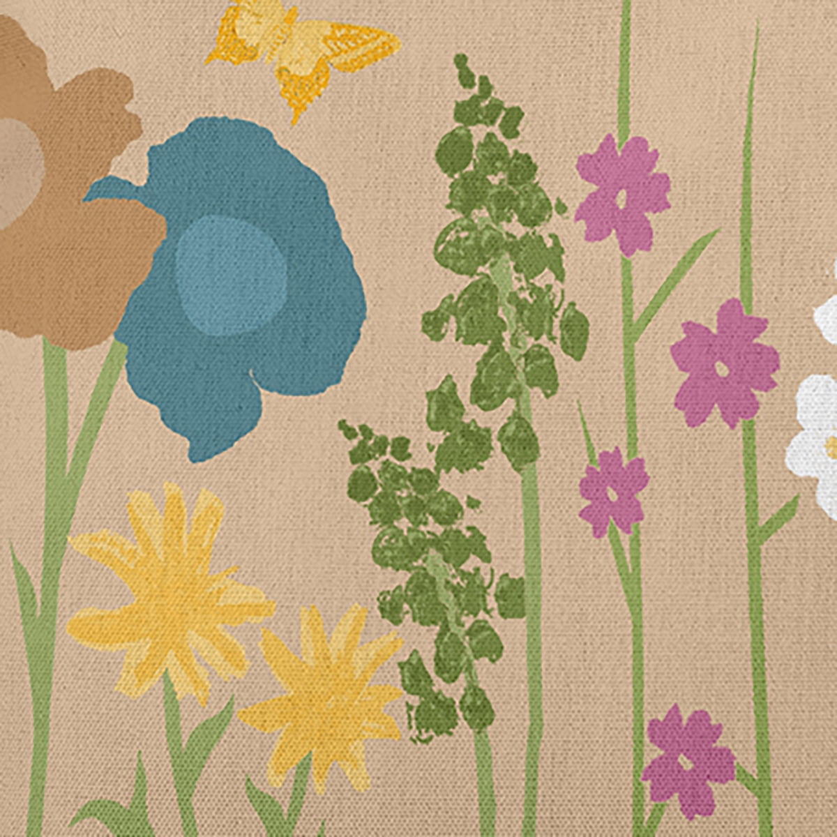 Simply Daisy 14" x 20" Little Garden Indoor/Outdoor Throw Pillow, Taupe (1 count)