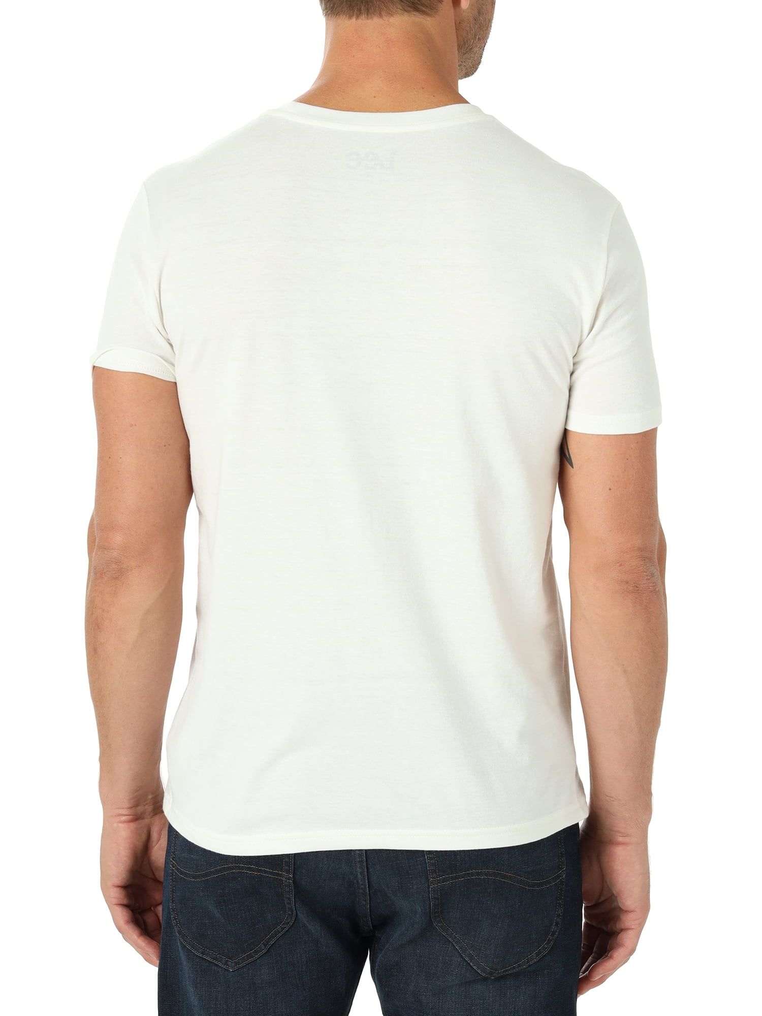 Lee Men's Short Sleeve Crew Neck Logo Tee
