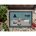 thumbnail image 3 of Black White Bull Terrier Kitchen Scene Door Mat, 3 of 4