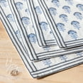 thumbnail image 6 of over&back Set of 4 Hand-Blocked Placemats - Colorful Dining Table Mat - Each Placemat is Unique - 100% Cotton - Machine Washable - Kitchen and Home Decor - Blue Flower, 6 of 9