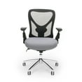 thumbnail image 2 of 257-GRY Stratus Series Heavy Duty Office Furniture stain proof GRAY fabric High Back Mesh 350 lb Capacity Computer Task Chair, 2 of 5