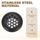 thumbnail image 3 of Uxcell 10pcs Ventilaciones Circulares 1" (25mm) Diseño de Panal de Acero Inoxidable Louver Redondo Malla Agujero Louver para Cocina Baño Armario de Zapatos Vestidor, Negro, 3 of 6
