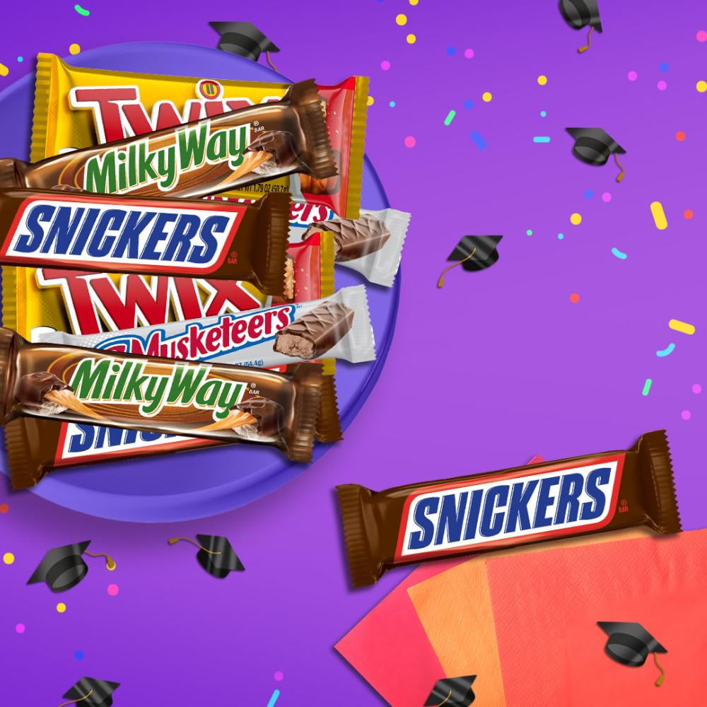 Snickers, Twix, Milky Way, & 3 Musketeers &nbsp;Assorted Full Size Chocolate Candy Bars - Variety Pack -