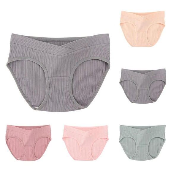 Bovxnpu Plus Size Maternity Panties for Pregnancy, Womens Cotton Maternity Underwear Breathable Pregnancy Panties Postpartum Under Bump Underwear Fall Winter
