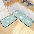 thumbnail image 7 of Cat Face with Ice Cream Kitchen Rug Mats 2PCS Non Slip 47" x 20" + 28" x 20" Kitchen Carpet Floor Mat Hallway Rugs Anti Fatigue Doormat Home Decor, 7 of 7