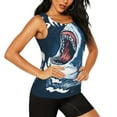 thumbnail image 2 of Balery Shark Camiseta sin mangas estampada ligera para mujer, tops de entrenamiento sin mangas, camisetas de yoga transpirables de secado rápido.-XX-Large, 2 of 7