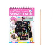 Yesbay Scratch Art Notebook Kids Rainbow Colorful Scratch Art Kit Drawing Painting Paper Notebook with Drawing Stick Gift