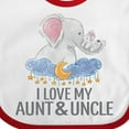 thumbnail image 4 of Inktastic I Love My Aunt and Cute Uncle Elephants in Night Sky Boys or Girls Baby Bib, 4 of 4