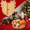 thumbnail image 6 of Christmas decor Xmas Gifts Wooden Santa Claus Shaped Christmas Serving Tray Holiday Reusable Food Platter For Party Desserts, 6 of 7