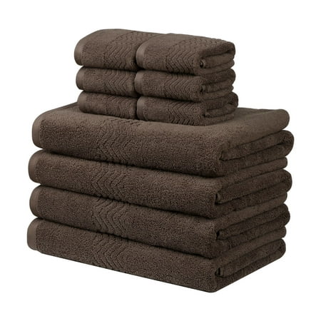 Best Value 10 Piece Bath Towel Set – Includes 4 Bath Towels and 6 Washcloths, Coffee