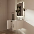 thumbnail image 4 of Geneva 24 in. W Glossy White Bath Vanity, Cultured Marble Top, and Faucet Set, 4 of 11