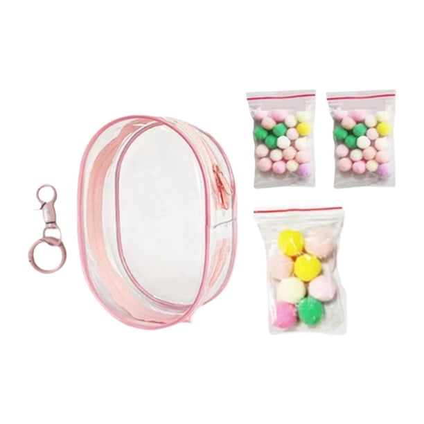 Bolsa de exhibición de figuras CUTICAT transparente organizador de almacenamiento mini muñecas rosa bebe