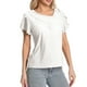 thumbnail image 1 of Tamaño Más Suelto Ajuste Camisetas para las Mujeres con Cuello en V de Manga Corta Suelta Camisa Superior, Poliéster, 1 of 4