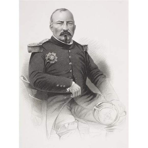 Posterazzi DPI1856018 Pierre Francois Joseph Bosquet 1810 - 1861 Général Français pendant la Guerre de Crimée de la Galerie de Livres de Portraits Historiques Publiés C.1880 Affiche Imprimée, 12 x 17
