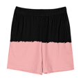 thumbnail image 2 of AJTQTH Girls Boys Kids Colorblocked Shorts Elastic Waist Short Pants Trunks with Pockets Summer Casual Comfy Clothes for Multi-Occasions Pink 5 Years, 2 of 4