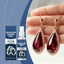 YiJuHui 1pcs Jewelry Cleaner Liquid Solution - Removes Tarnish & Restores Shine, Safe for Gold Silver Platinum Diamonds, Professional Cleaning Kit for Rings Necklaces Watches