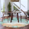 thumbnail image 3 of Ocean Coastal Round Area Rug 6Ft Washable Circle Rugs for Bathroom Office, Summer Nautical Beach Coral Starfish Non-Slip Carpet Floor Mats Indoor Outdoor Carpet Runner Aesthetic Home Decor, 3 of 8