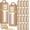 Brown, variant on 100 transparent tall glass gift boxes with windows and ribbons, suitable for insulated mugs with capacities of 30 oz, 20 oz, 16 oz, and 12 oz. Dye sublimation printing and shipping are available. Dim
