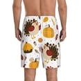 thumbnail image 3 of Kdxio Happy Thanksgiving Print Mens Sleep Shorts Bottoms Soft Comfy Pajama Wear Pants with Drawstring Pockets, 3 of 7