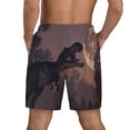 thumbnail image 2 of Lsque Mens Swim Trunks Dinosaur Moonlit Forest Pattern - Bathing Suit Compression Liner - Beach Swim Shorts Swimwear - (S-3XL) - Stretch Quick Dry -Medium, 2 of 9