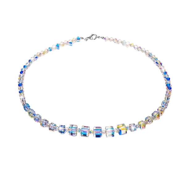EeaseMX 1 collar de cristal de moda, cadena creativa para clavícula, adorno para el cuello, joyería para mujeres y niñas (estilo A)