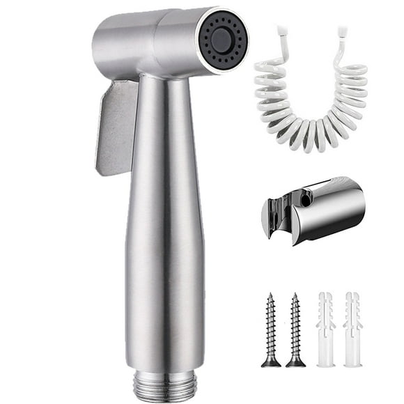 Hand-held bidet sprayer, adjustable toilet water pressure, with bidet hose