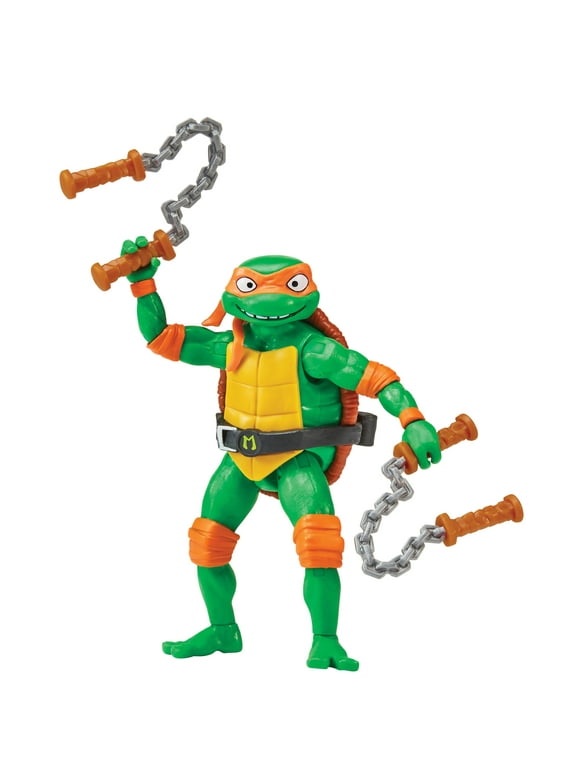 Teenage Mutant Ninja Turtles: Mutant Mayhem 4.25 Michelangelo Basic Action Figure by Playmates Toys